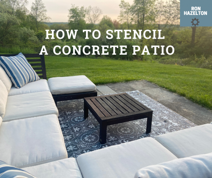 How To Stencil A Concrete Patio Ron Hazelton