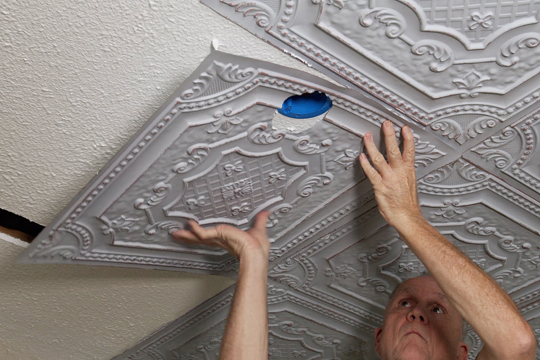 Hide Outdated Popcorn Ceilings with Easy to Install PVC Tiles - screenshot